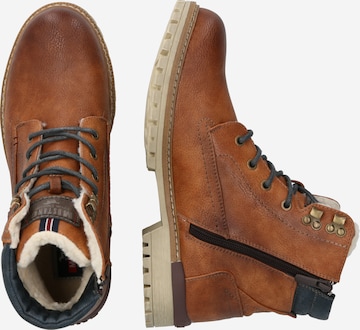 MUSTANG Veterboots in Bruin: zijkant