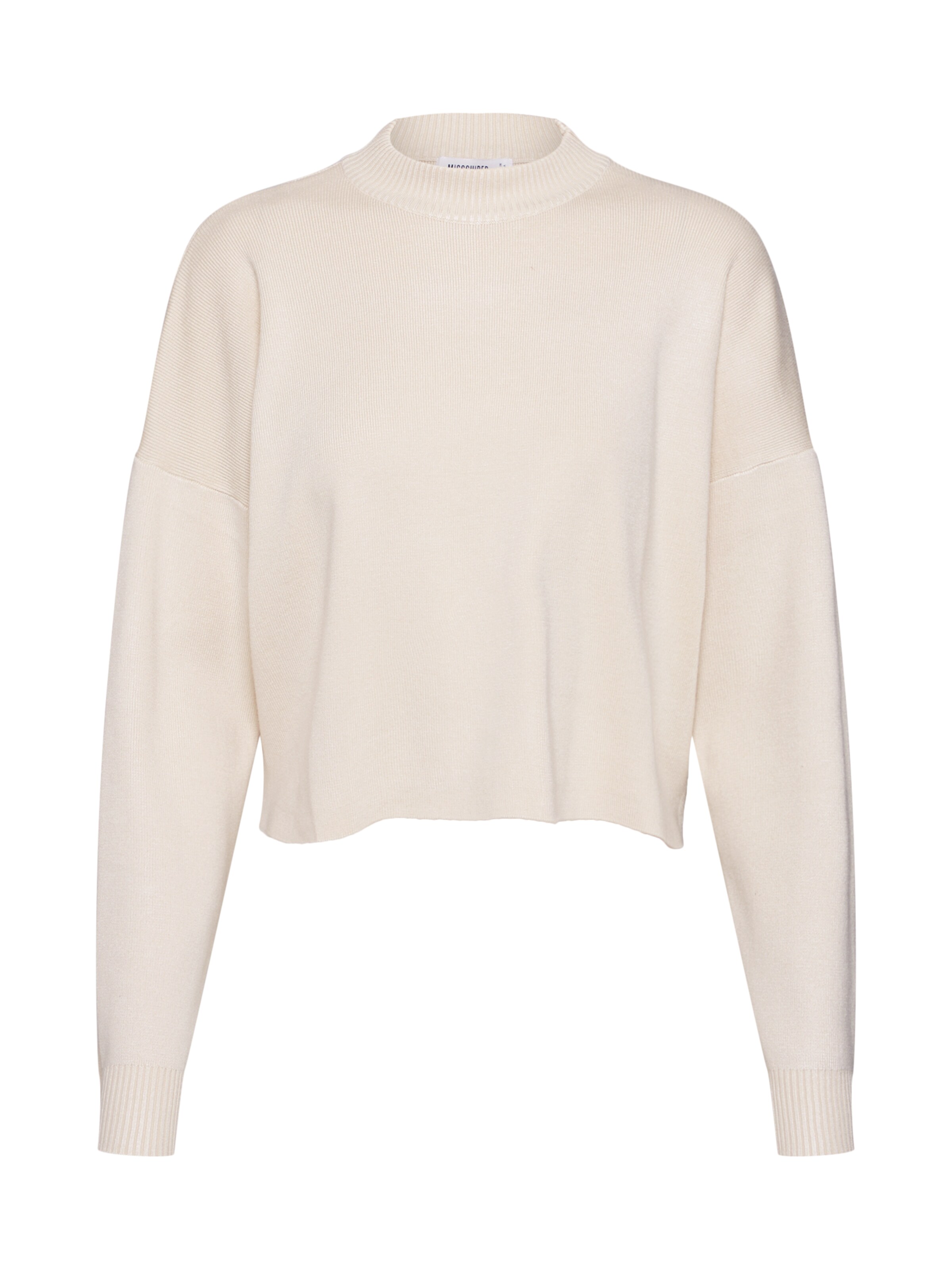 Missguided - Trui 'Funnel Neck Crop Jumper' in de kleur Crème