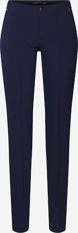 Coupe slim Pantalon 'Anna' MAC en bleu : devant