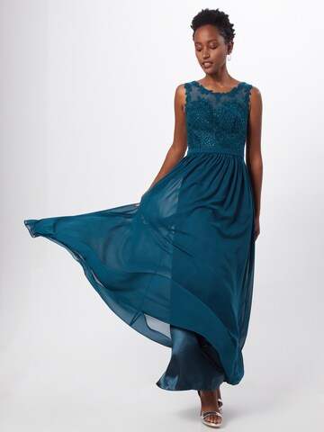 mascara Evening Dress in Blue: front