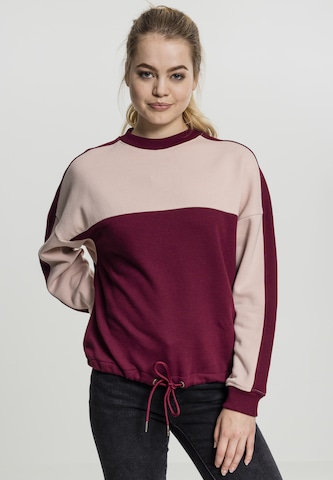 Urban ClassicsSweater majica - crvena boja: prednji dio