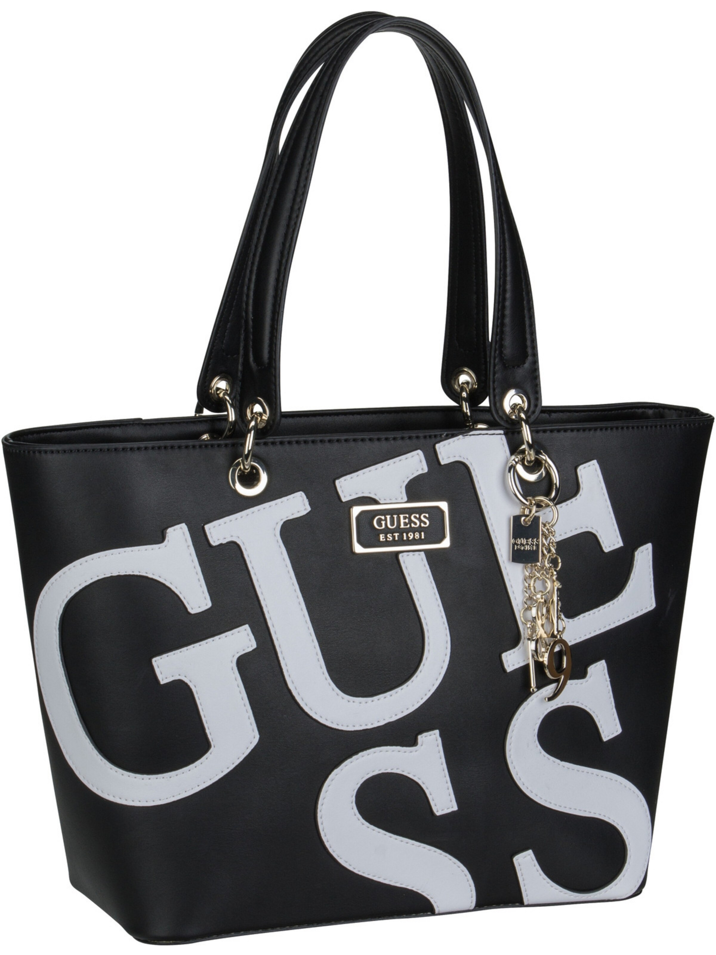 GUESS Shopper 'Kamryn GL Tote' in gold / schwarz / weiß ABOUT YOU