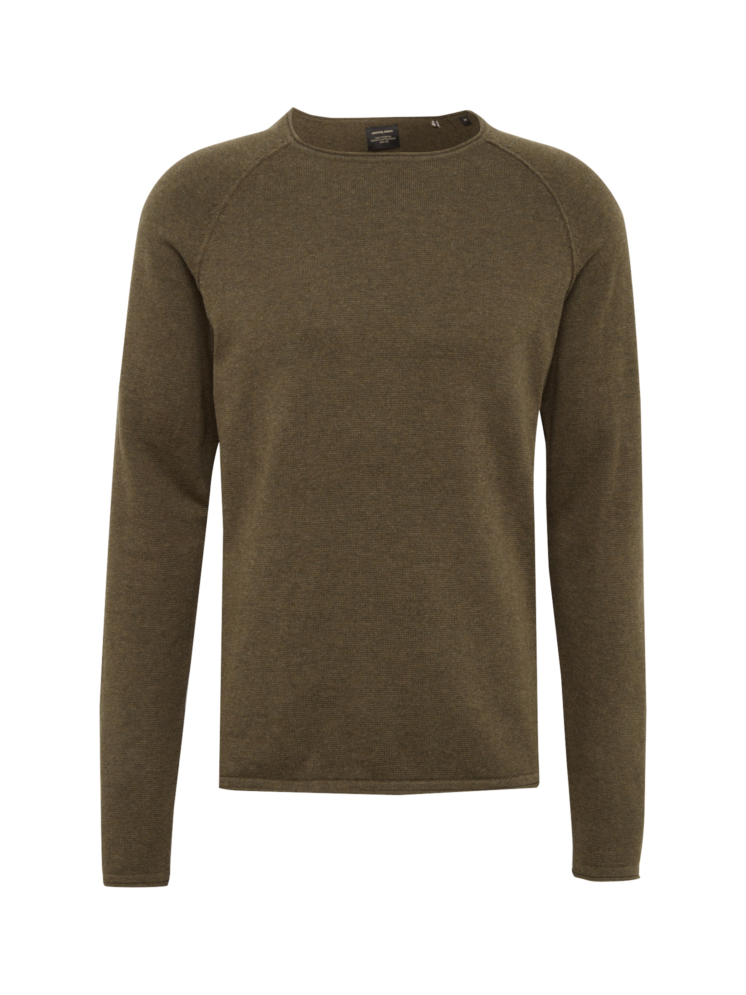 JACK & JONES - Trui 'Jjeunion Knit Crew Neck' in de kleur Kaki
