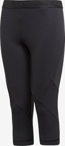 ADIDAS PERFORMANCE Workout Pants 'AlphaSkin' in Black: front