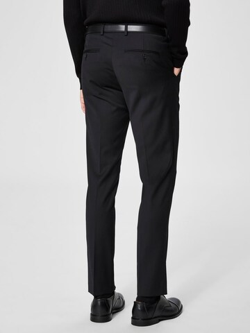 Coupe slim Pantalon à pince SELECTED HOMME en noir