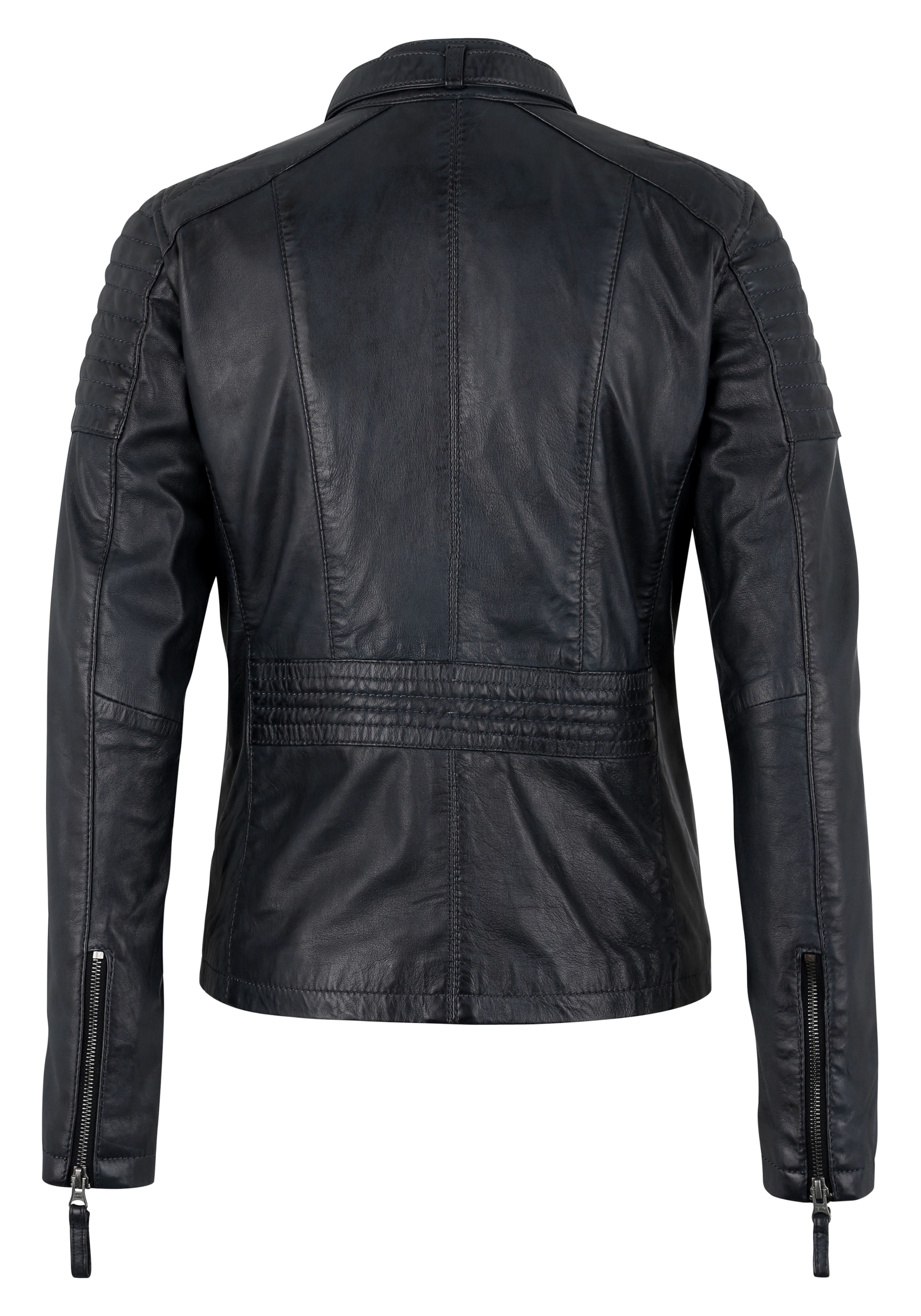 7ELEVEN Lederjacke 'Zwea' in Blau