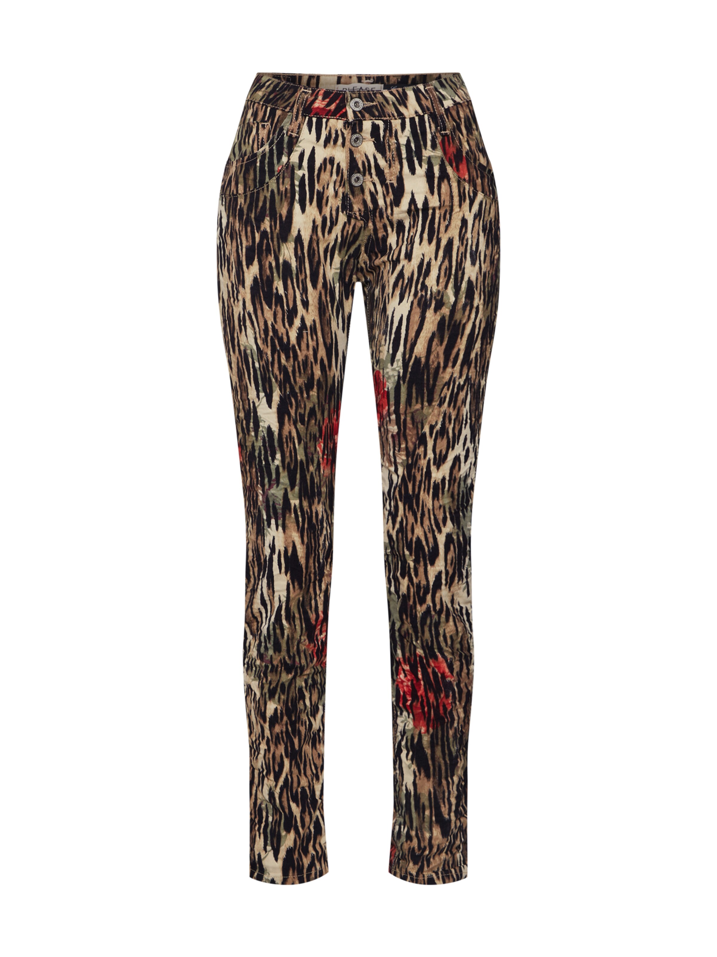 PLEASE Broek in de kleur Groen / Gemengde kleuren: Vooraanzicht