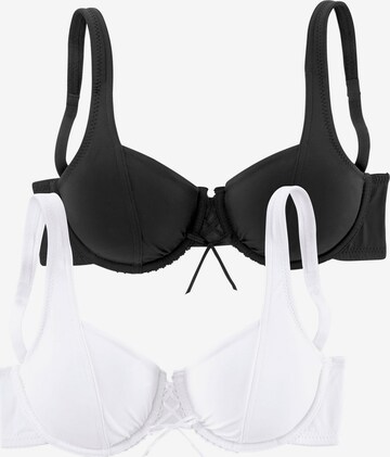 PETITE FLEUR T-shirt Bra in Black: front