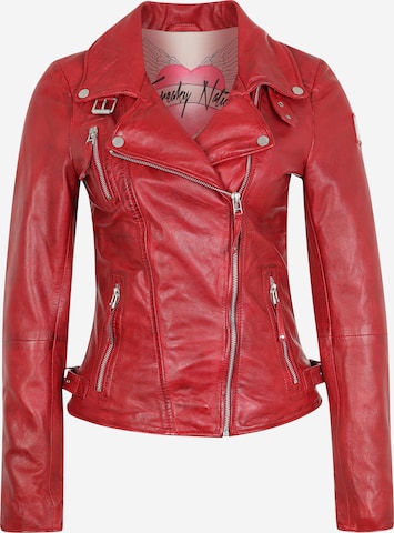 FREAKY NATION Lederjacke in Rot: predná strana