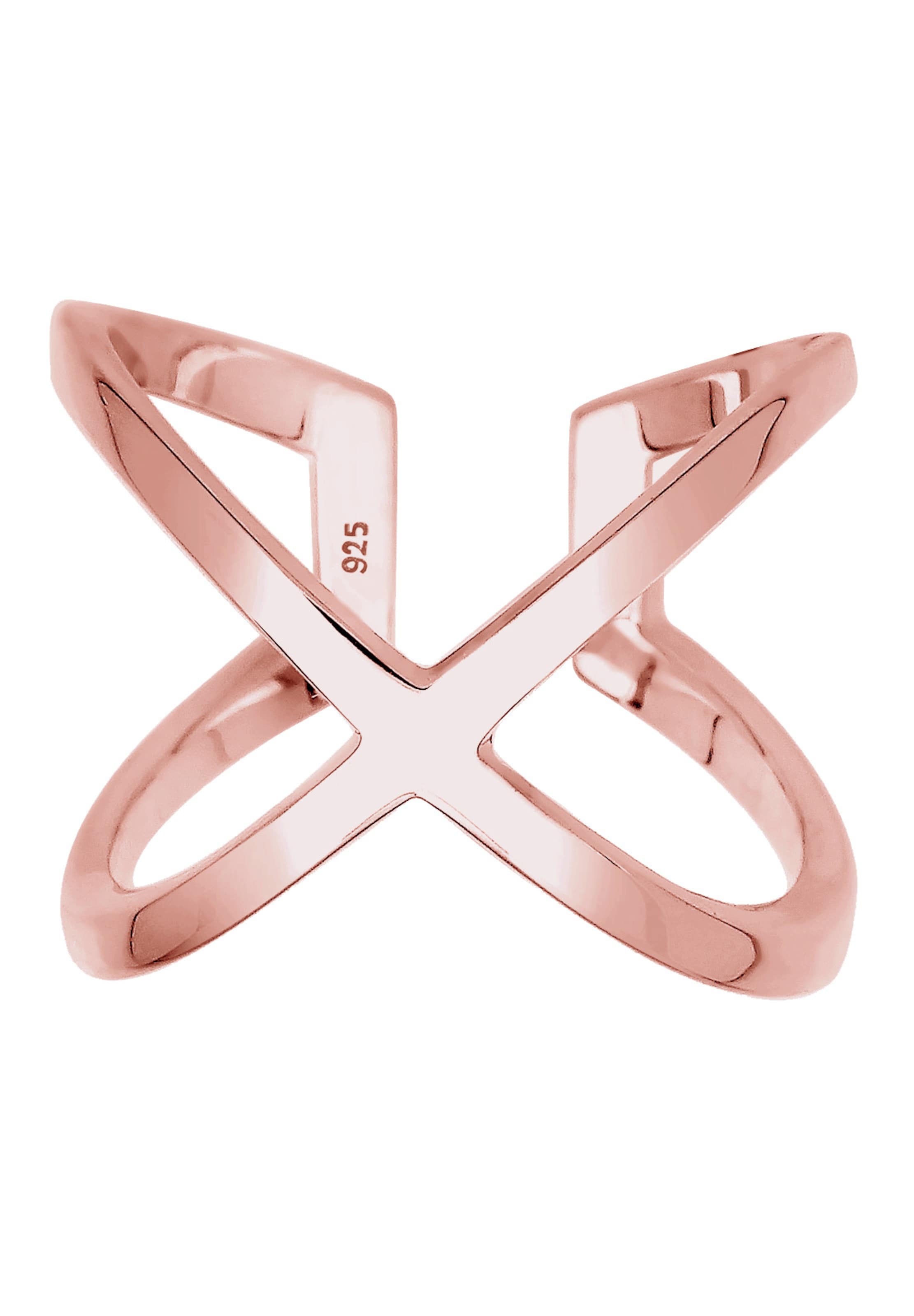 ELLI Prsteň 'Kreuz' - Zlatá