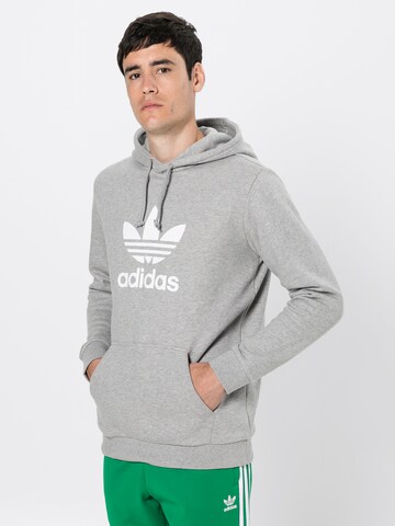 ADIDAS ORIGINALS Mikina 'Trefoil' – šedá: přední strana