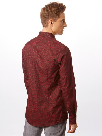 Coupe regular Chemise 'Erriko' HUGO en marron : derrière