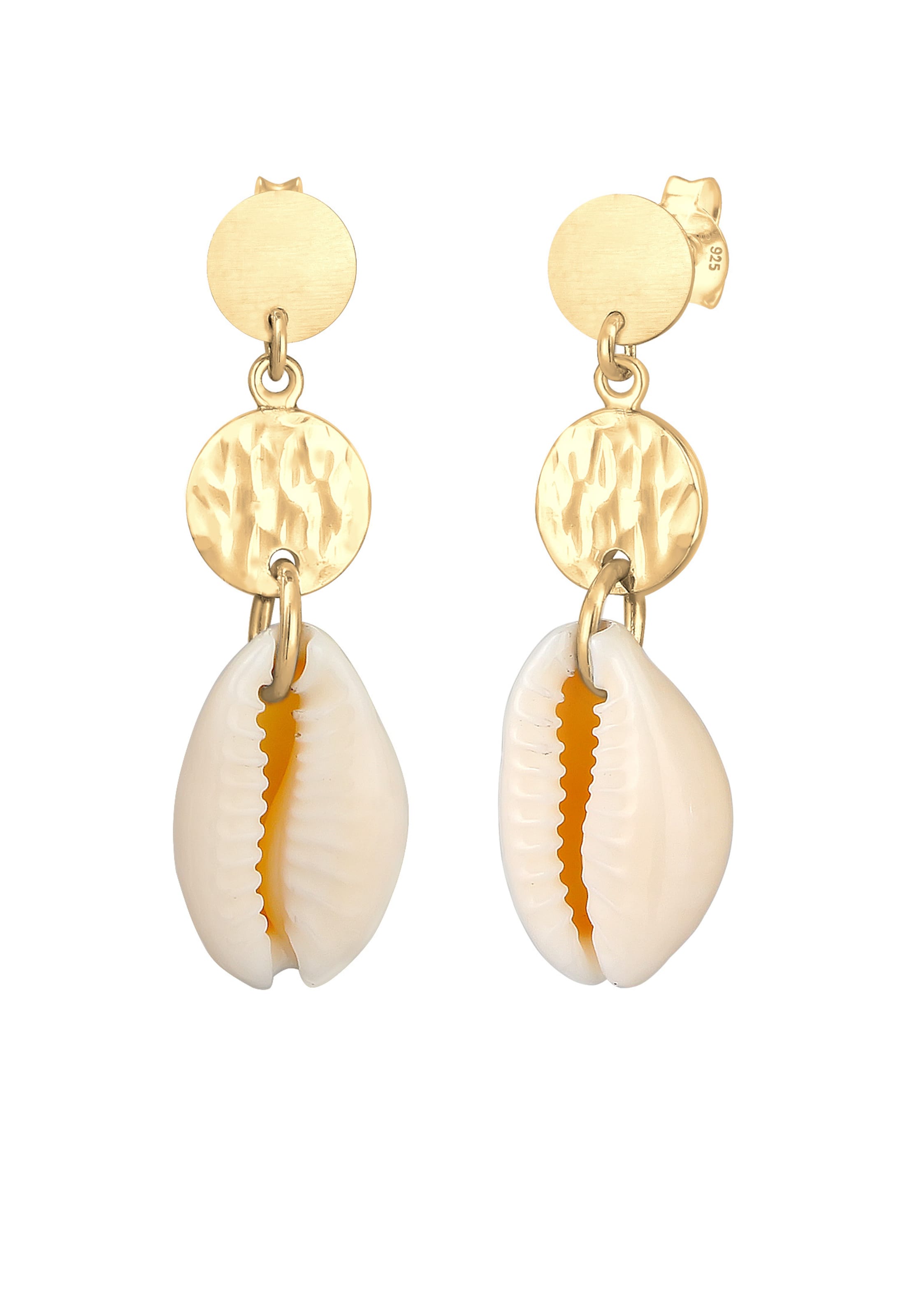 ELLI Earrings 'Muschel' in Gold: front