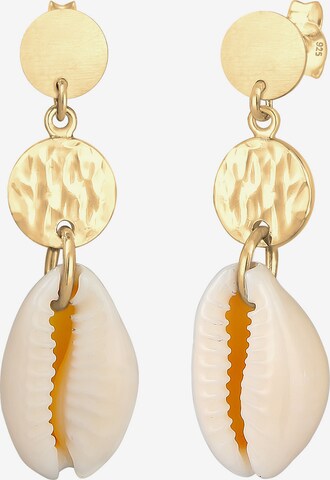 Boucles d'oreilles 'Muschel' ELLI en or : devant