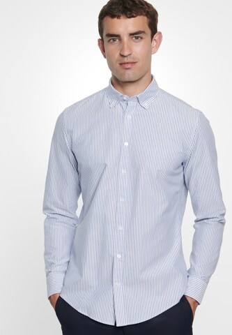 Coupe slim Chemise business SEIDENSTICKER en bleu : devant