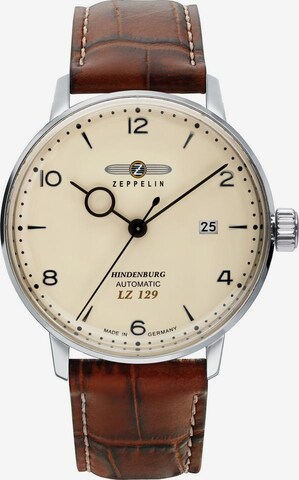 Zeppelin Analog Watch 'LZ129' in Brown: front