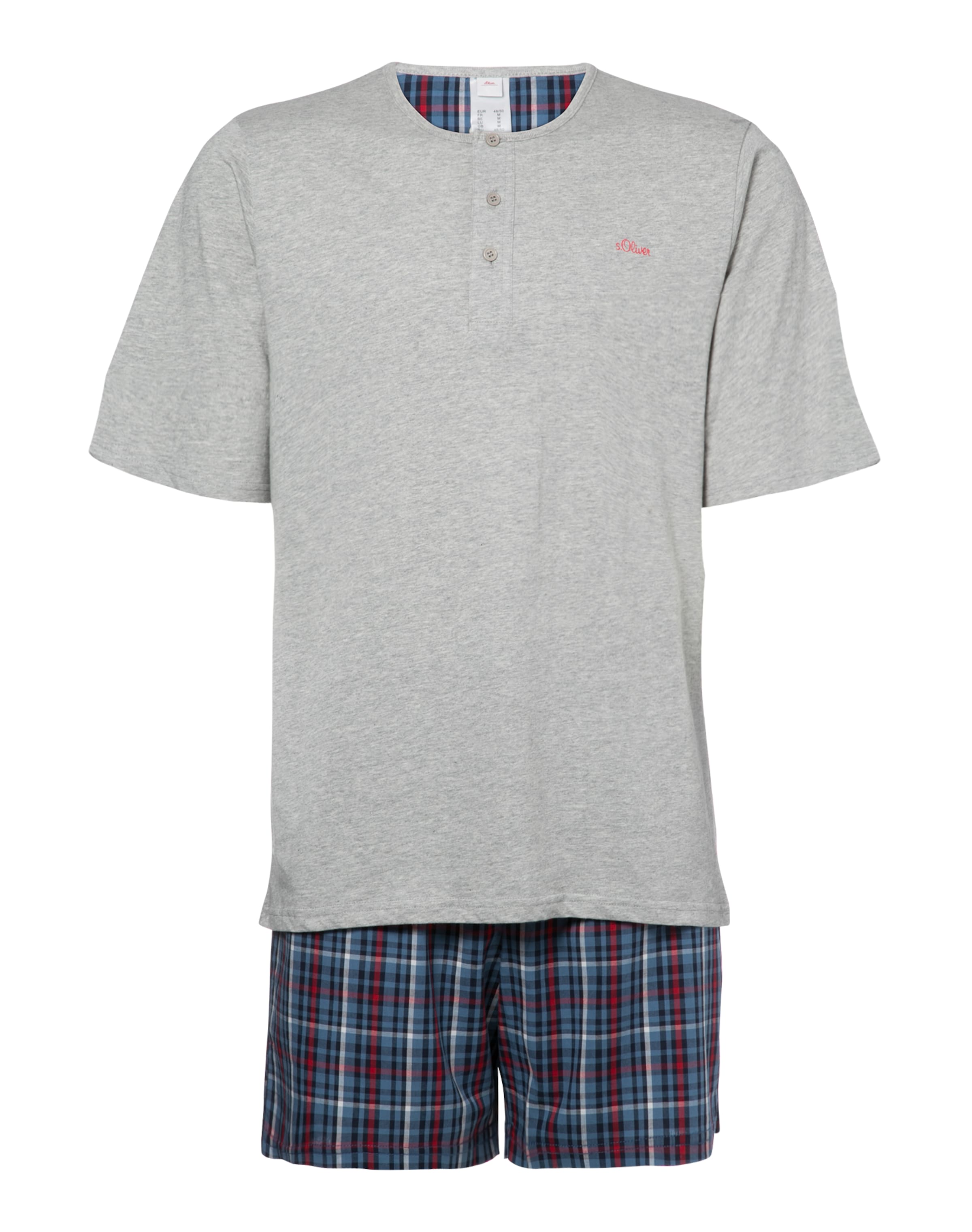 s.Oliver Pyžamo krátké – šedá: přední strana