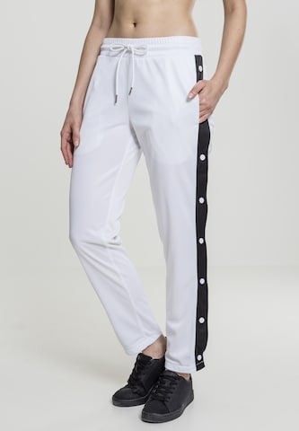 Urban Classics Regular Trousers in White: front