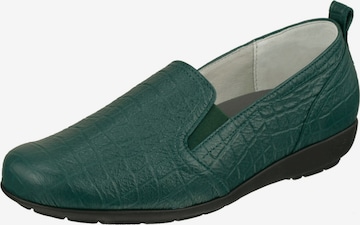 Natural Feet Slip-Ons in Green: front