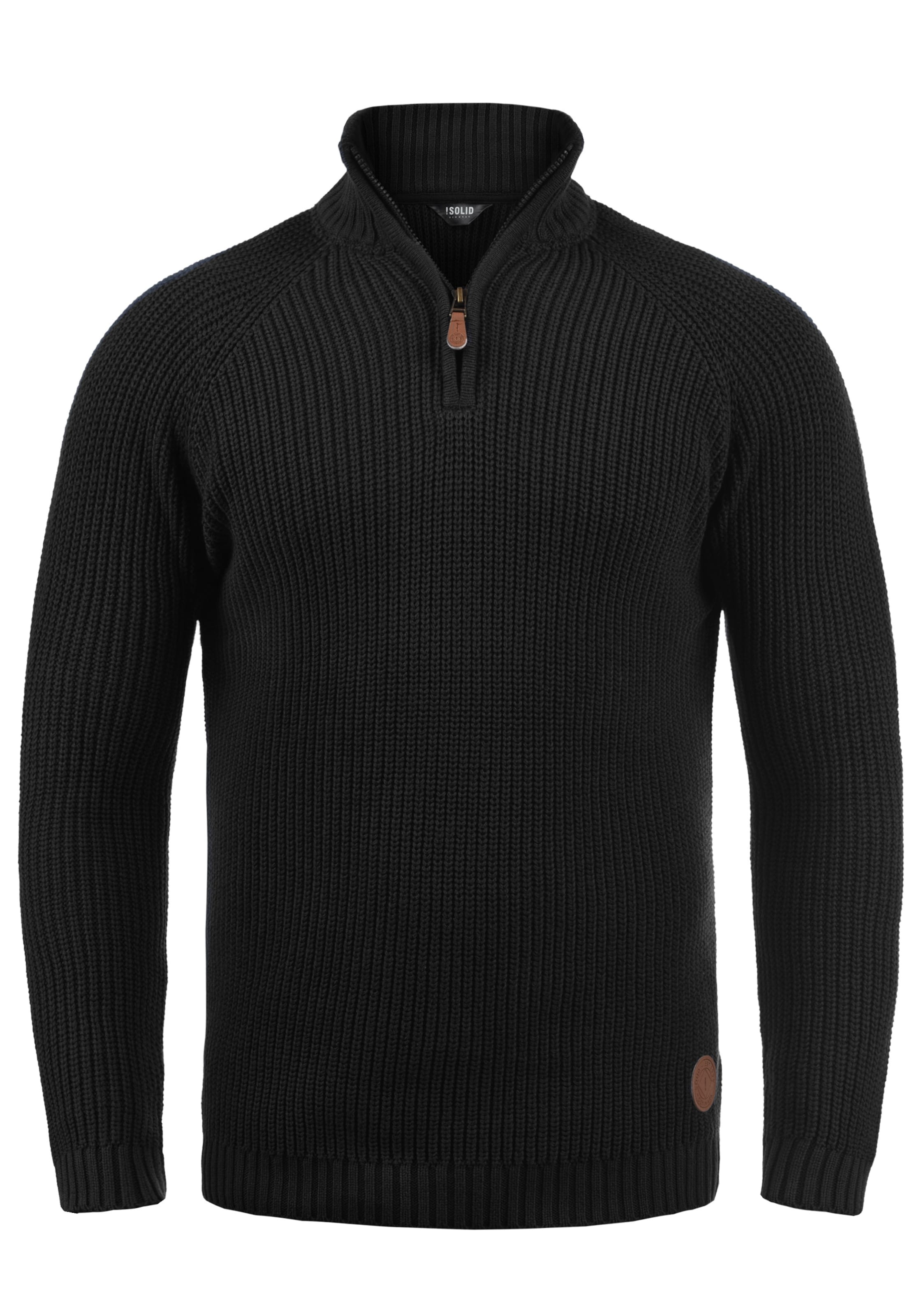 !Solid Pullover 'Xenox' in Schwarz: Vorderseite