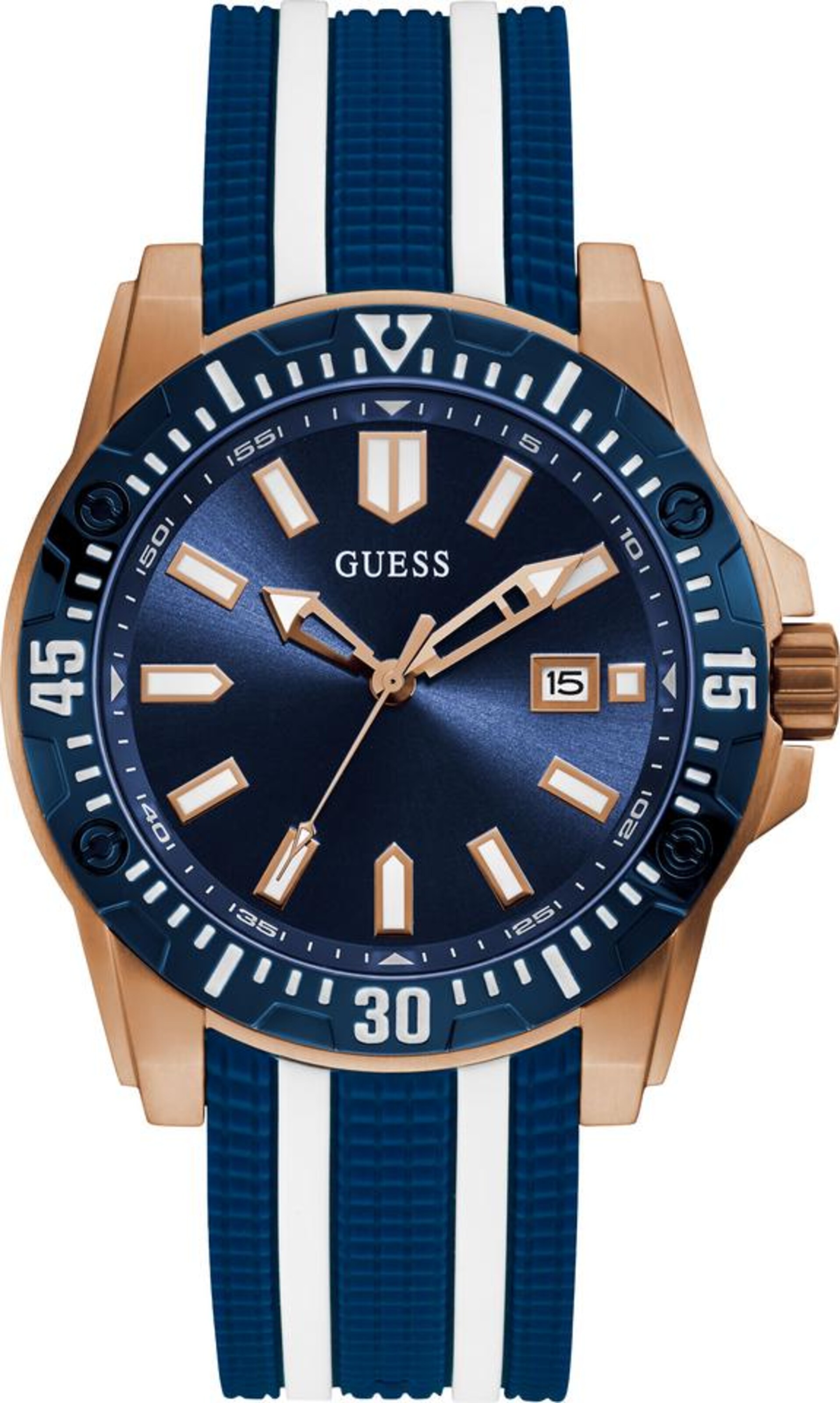 GUESS Uhr 'Skipper' in Blau: Vorderseite