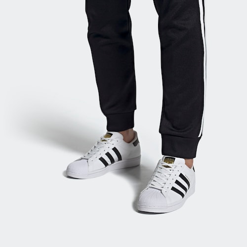 ADIDAS ORIGINALS Sneaker 'Superstar laag' in zwart / wit