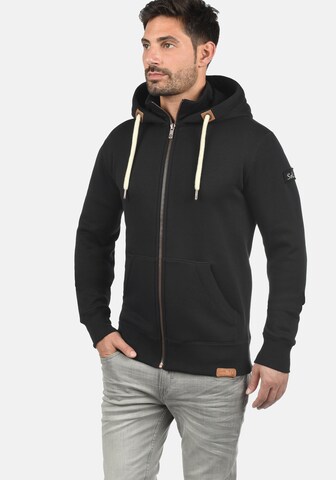 !Solid Kapuzensweatjacke 'TripZip' in Schwarz: predná strana