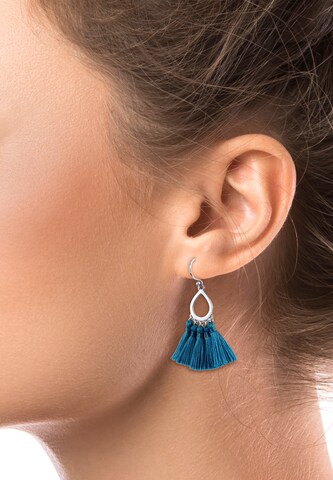 ELLI Ohrringe 'Boho' in Blau: Vorderseite
