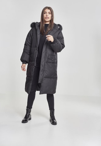 Urban Classics Winter Coat in Black