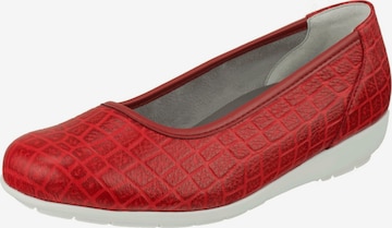 Natural Feet Ballerina 'Catharina' in Rood: voorkant