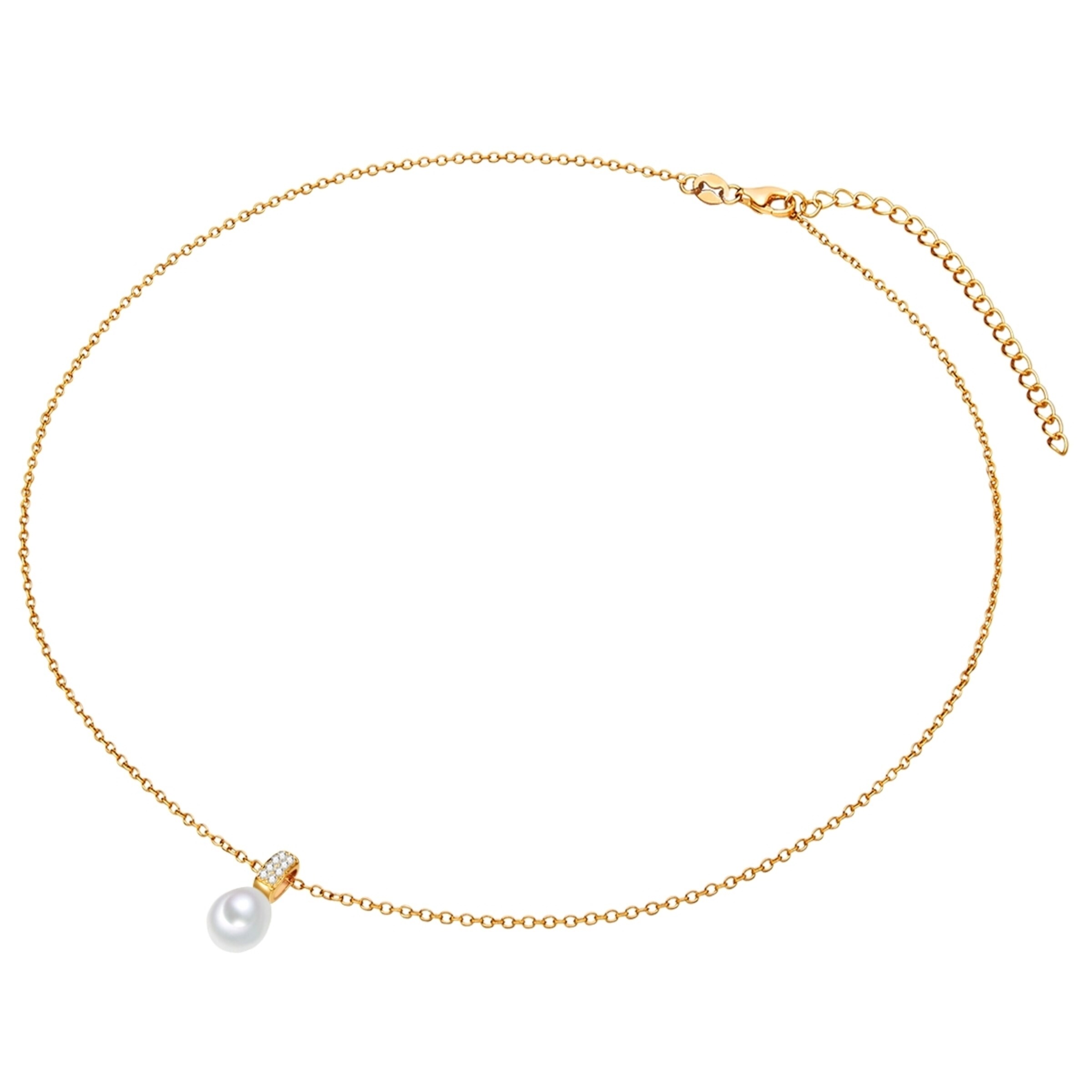 Valero Pearls Necklace in Gold: front