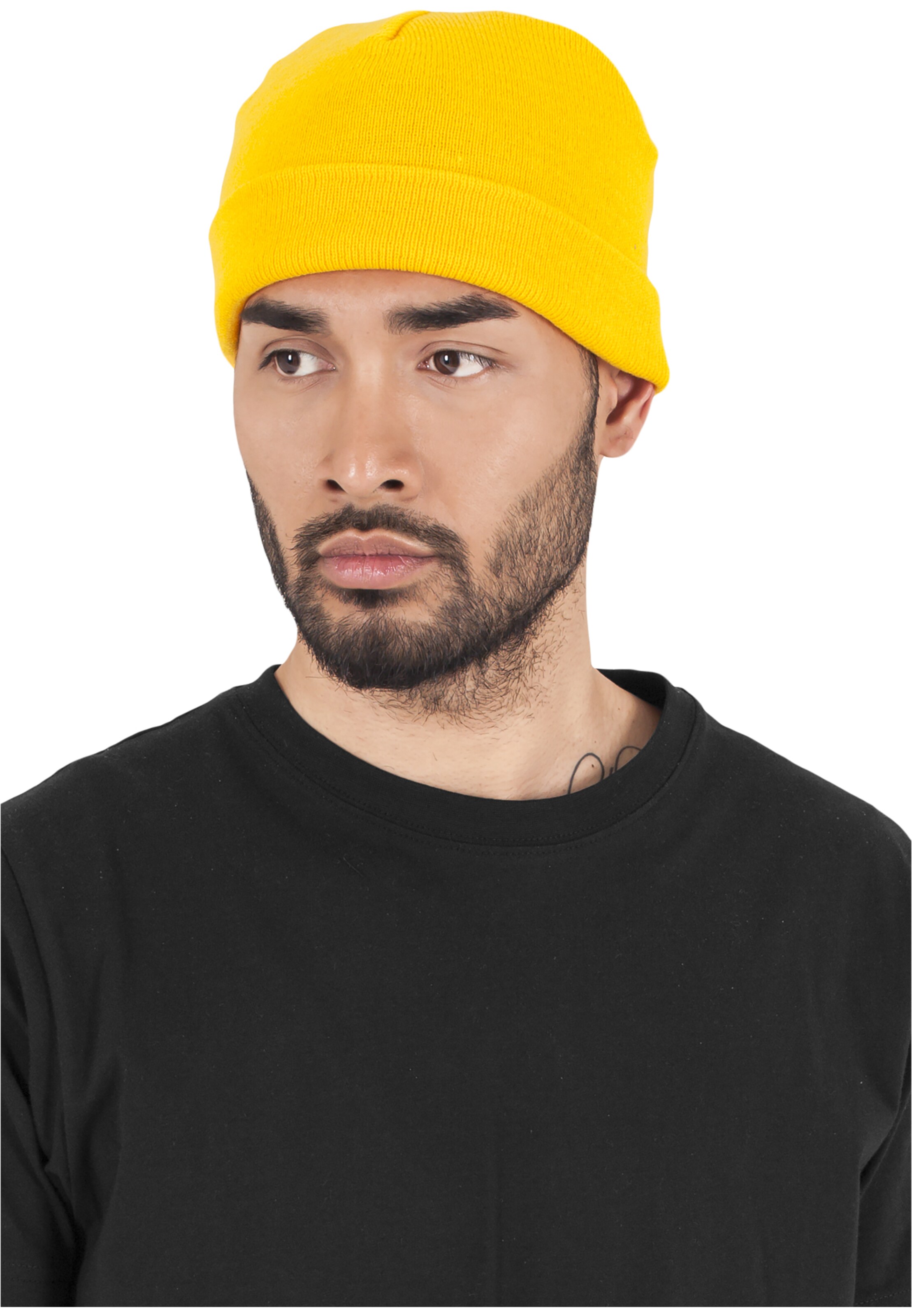 Bonnet 'Yupoong' Flexfit en jaune : devant