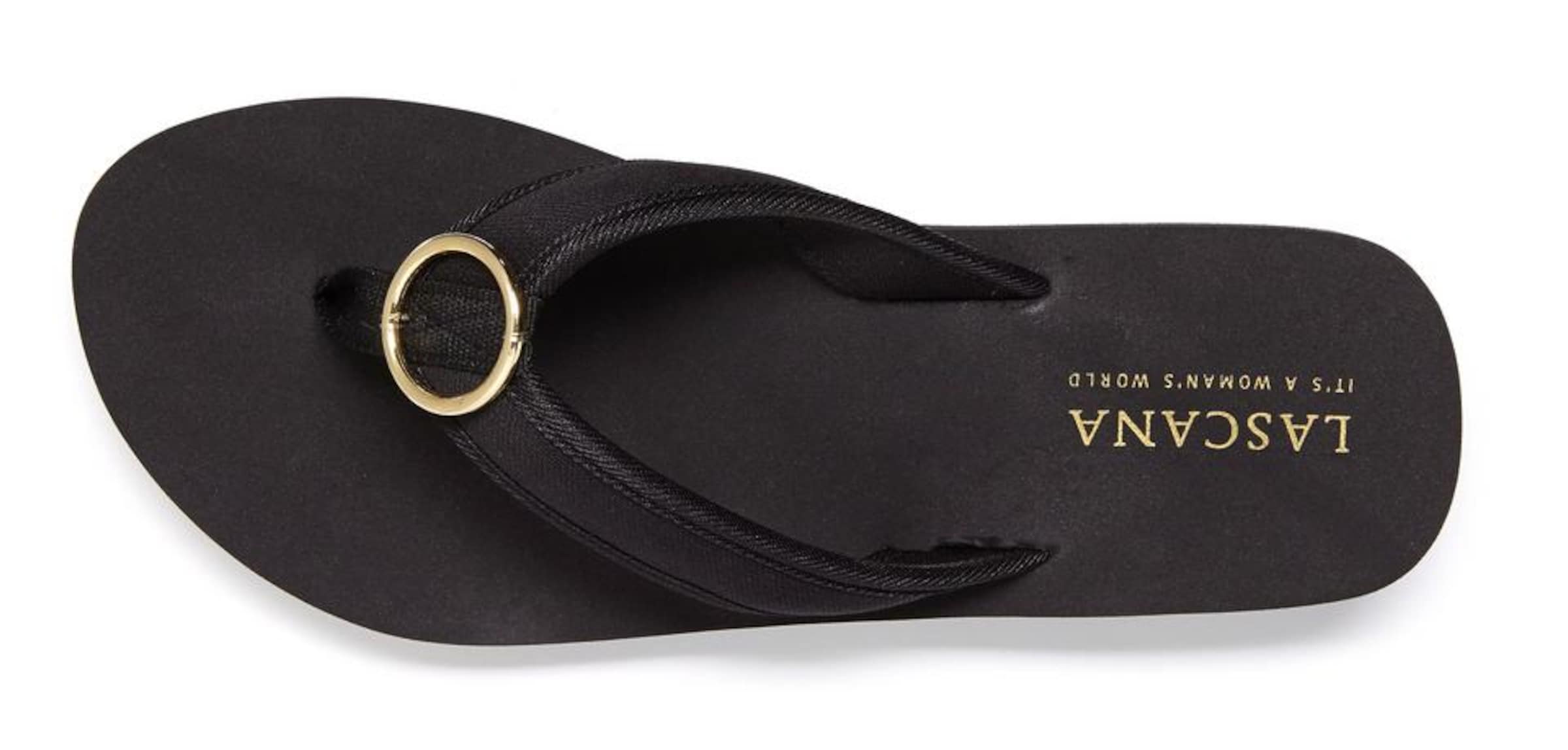 juoda LASCANA Šlepetės per pirštą