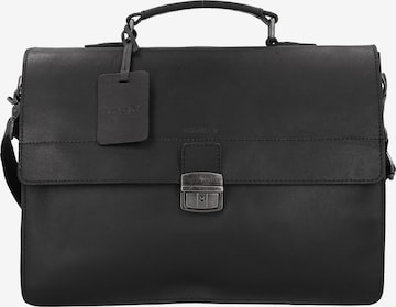 Burkely Document Bag in Black: front