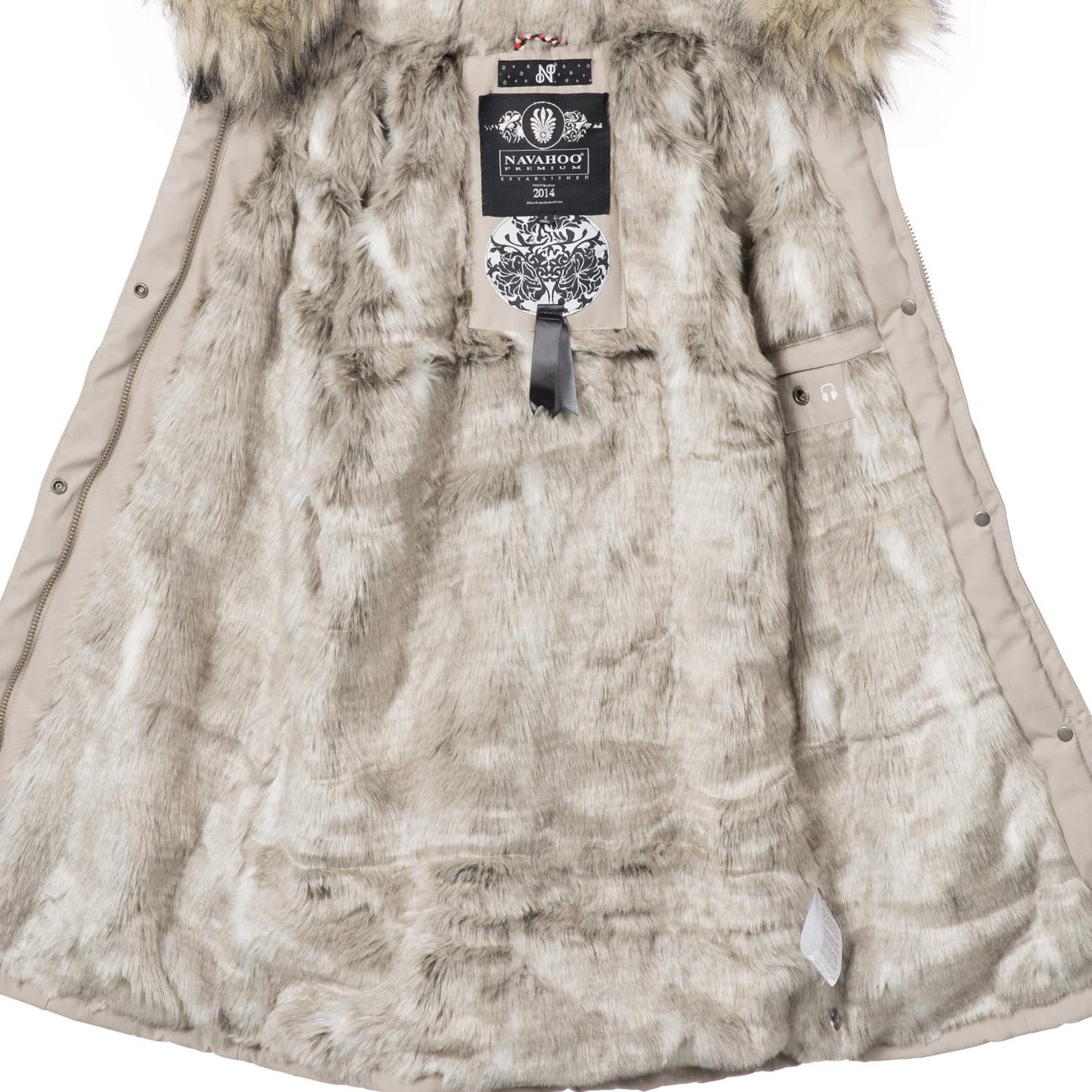 NAVAHOO Winter coat 'Cristal' in Beige