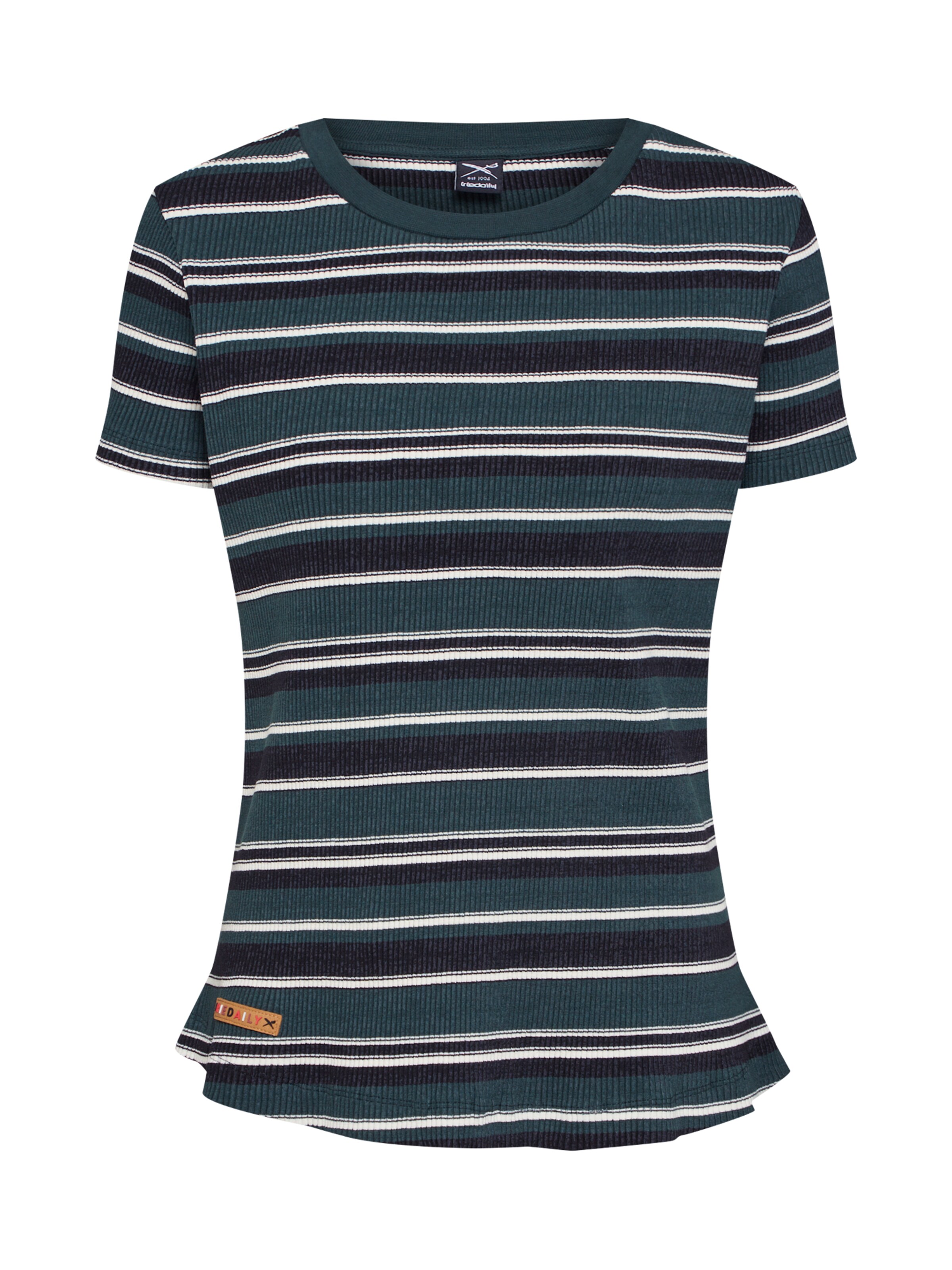 Iriedaily - Shirt 'Emma Peel Tee' in de kleur Donkergroen