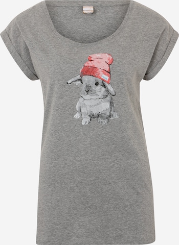 T-shirt 'It Hasi' Iriedaily en gris : devant