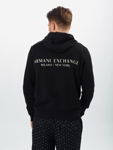 ARMANI EXCHANGE Klasický střih Mikina – černá