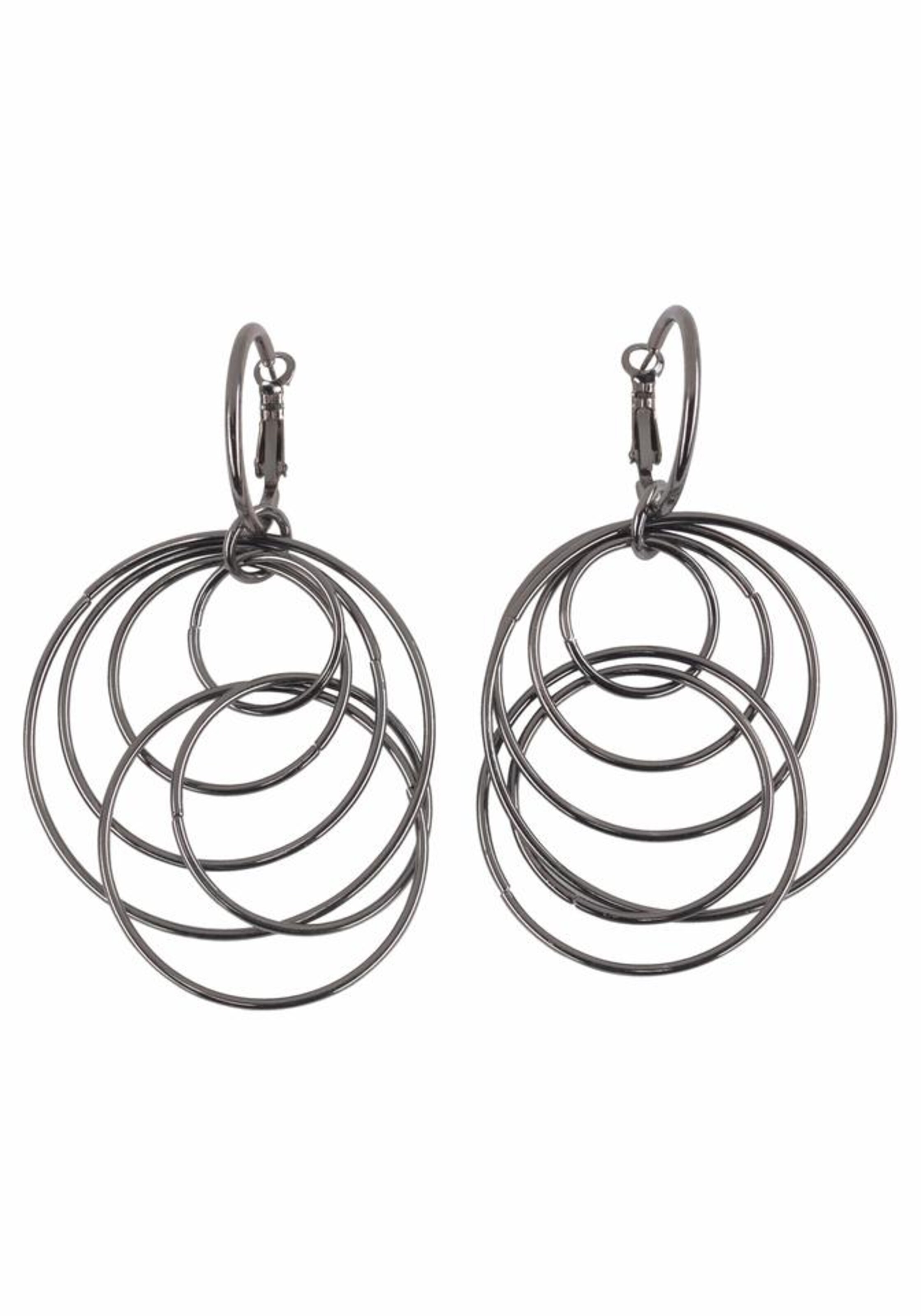 J. Jayz Earrings in Black: front