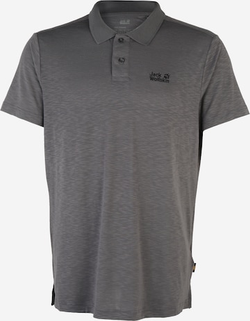 JACK WOLFSKIN Performance Shirt 'Travel' in Grey: front