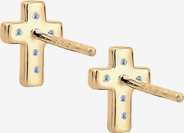 Elli DIAMONDS Earrings 'Kreuz' in Gold