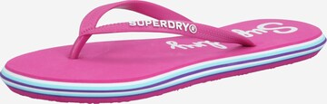 Superdry T-Bar Sandals in Pink: front