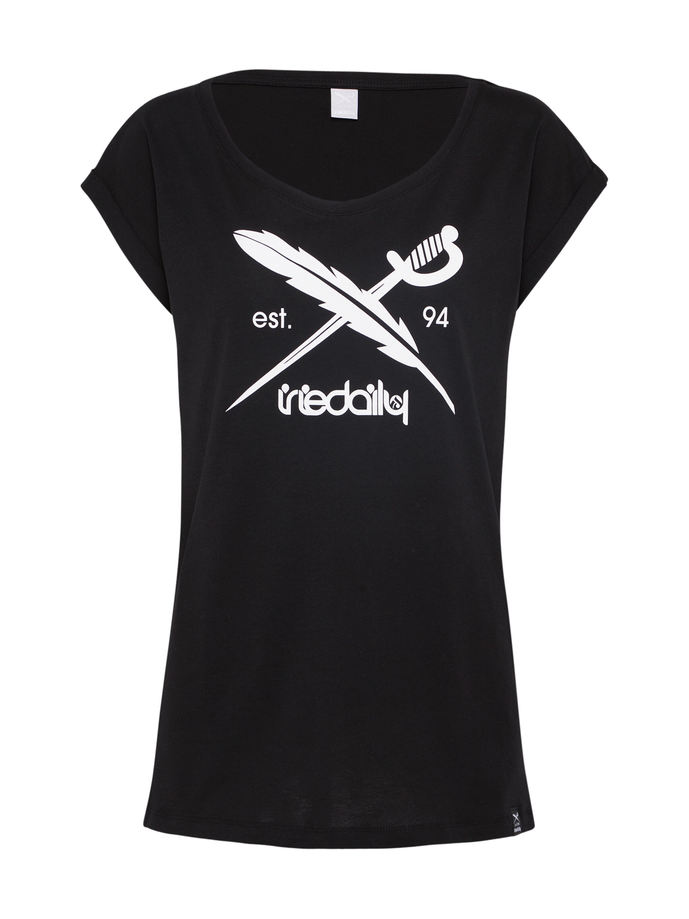 Iriedaily - Shirt 'The Flag' in de kleur Zwart