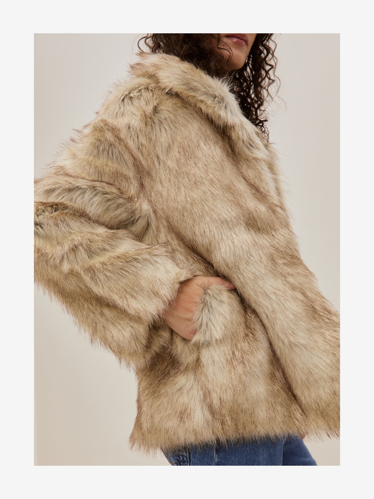 Sid - Fake Fur and Denim Look