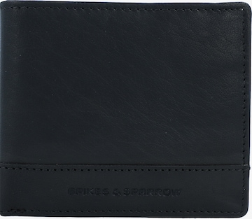 Spikes & Sparrow Wallet in Black: front