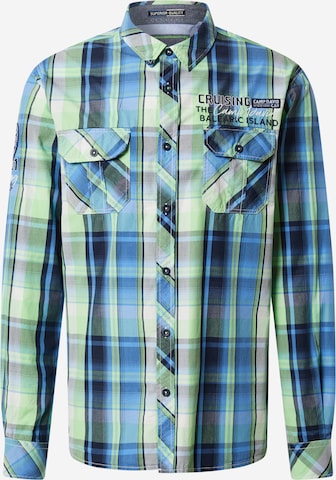 CAMP DAVID Regular fit Skjorta i grön: framsida