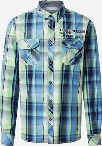 CAMP DAVID Regular fit Button Up Shirt in Green: front