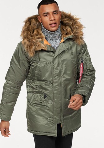 ALPHA INDUSTRIES Зимняя парка 'N3B VF 59' в Зеленый: спереди