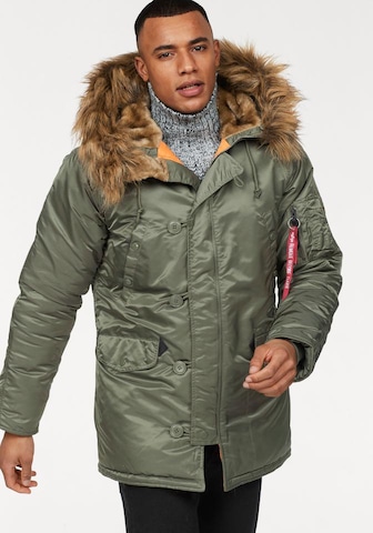 ALPHA INDUSTRIES Winter Parka 'N3B VF 59' in Green: front