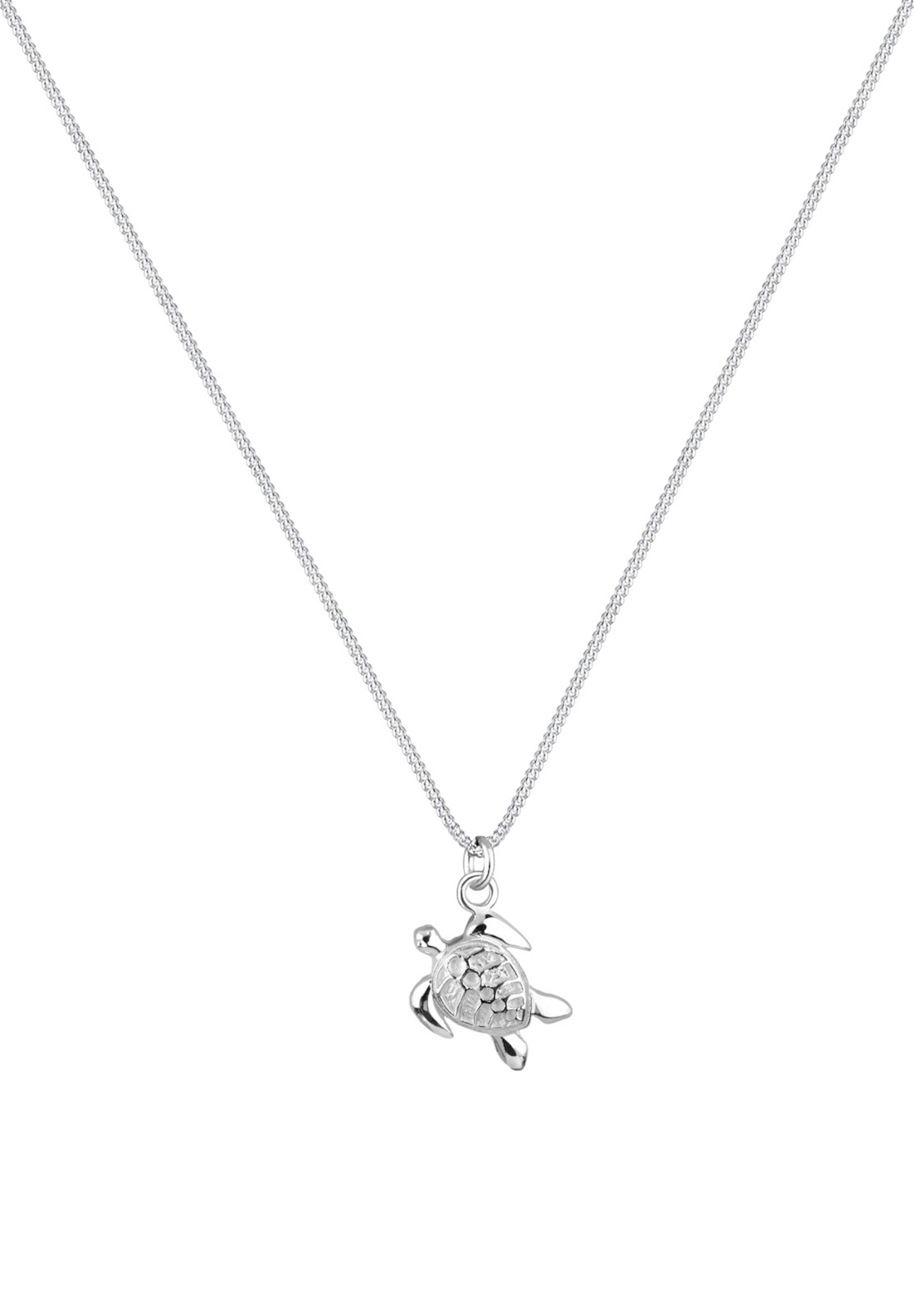 ELLI Necklace 'Schildkröte' in Silver: front